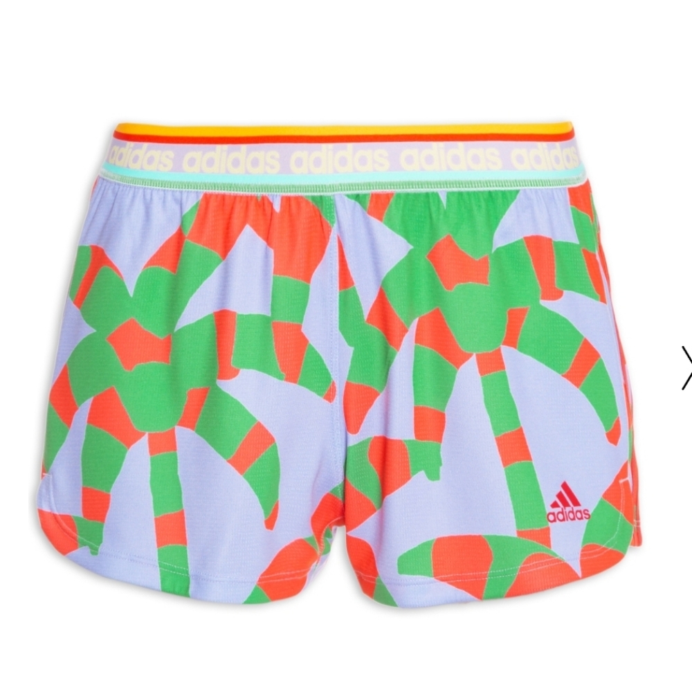 ๐๏ธ Adidas X Farm Rio Pacer 3 Stripes Knit Shorts size Small - Picture 3 of 12